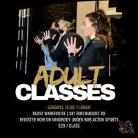 Adult workout classes at Beast Warehouse in Scarborough